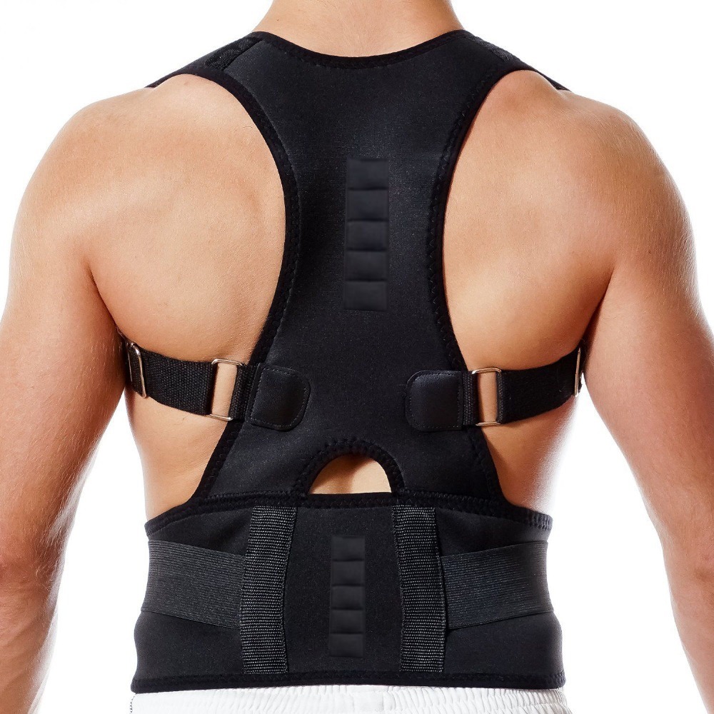 Posture Corrector Back Brace - อุปกรณ์แก้ไขท่าทางแม่เหล็กสำหรับผู้ใหญ่ เข็มขัดพยุงหลัง ช่วยปรับรูปร่าง จัดเรียงกระดูกสันหลัง แก้ไขหลังค่อม