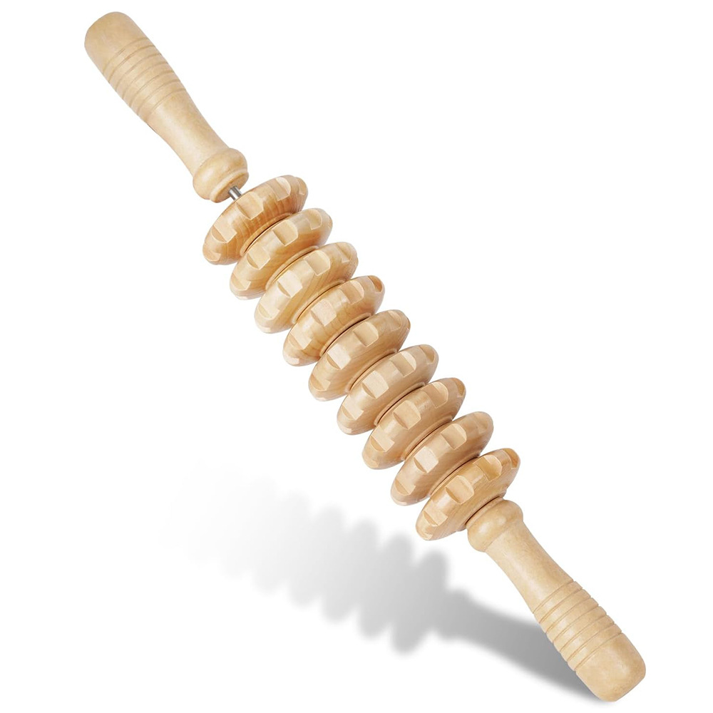 Reflexology Foot Roller - ลูกกลิ้งนวดไม้ 9 ล้อ 1 ชิ้น บรรเทาอาการปวด