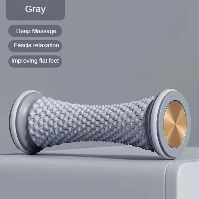 Reflexology Foot Roller - ลูกกลิ้งนวดเท้า ลูกบอลนวดโยคะ ลูกกลิ้งนวดฝ่าเท้า บรรเทาอาการปวดกล้ามเนื้อ ดูแลสุขภาพเท้า ลูกกลิ้งนวดเท้าแบบใช้มือทำจากพลาสติก