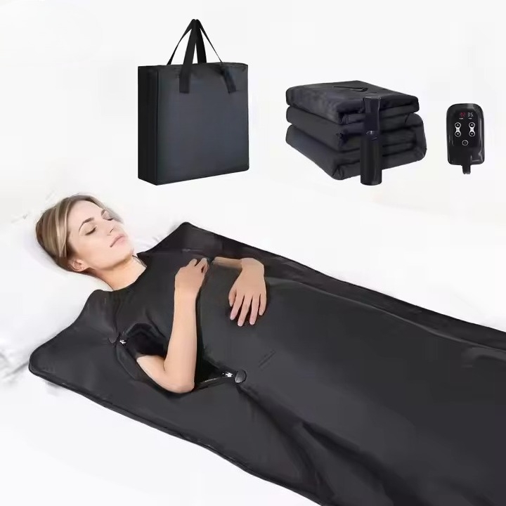 Sauna Blanket Infrared - ผ้าห่มซาวน่าอินฟราเรดแบบพกพาสำหรับใช้ในบ้าน ซาวน่าแบบยืนสำหรับร่างกาย