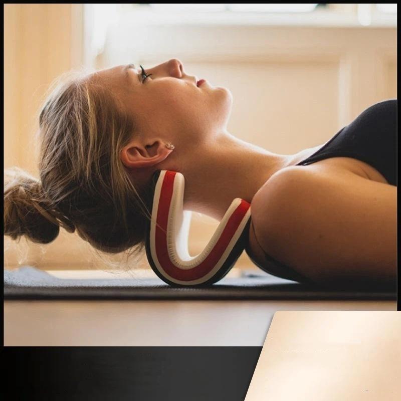 Neck Traction Pillow - หมอนรองคอแบบพกพา ช่วยยืดกระดูกต้นคอ บรรเทาอาการปวดคอ สำหรับใช้ทุกวัน