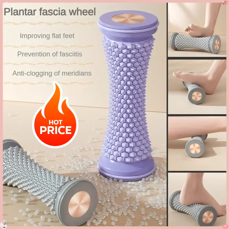 Reflexology Foot Roller - ลูกกลิ้งนวดเท้า ลูกบอลนวดโยคะ ลูกกลิ้งนวดฝ่าเท้า บรรเทาอาการปวดกล้ามเนื้อ ดูแลสุขภาพเท้า ลูกกลิ้งนวดเท้าแบบใช้มือ