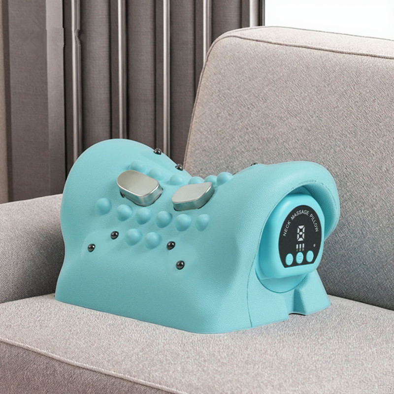 Neck Traction Pillow - หมอนรองคอไฟฟ้าแบบให้ความร้อนด้วยระบบ EMS พร้อมฟังก์ชั่นนวดคอและยืดไหล่ ปรับระดับความร้อนได้ 6 ระดับ