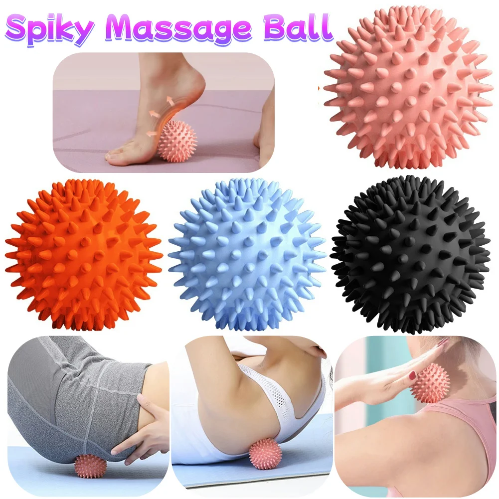 Reflexology Foot Roller - ลูกบอลนวดแหลมคม ลูกกลิ้งนวดแหลม ลูกกลิ้งนวดจุดทริกเกอร์ความหนาแน่นสูง ลูกกลิ้งเนื้อเยื่อลึก 6 ซม.