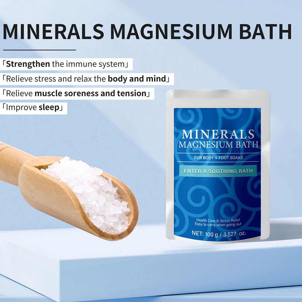Bath Salts Magnesium - 1-5PCS เม็ดเกลืออาบน้ำแมกนีเซียม สปาขัดผิวกาย ขจัดเซลล์ผิวที่ตายแล้ว บรรเทาความเมื่อยล้า ปรับปรุงความหยาบกร้าน