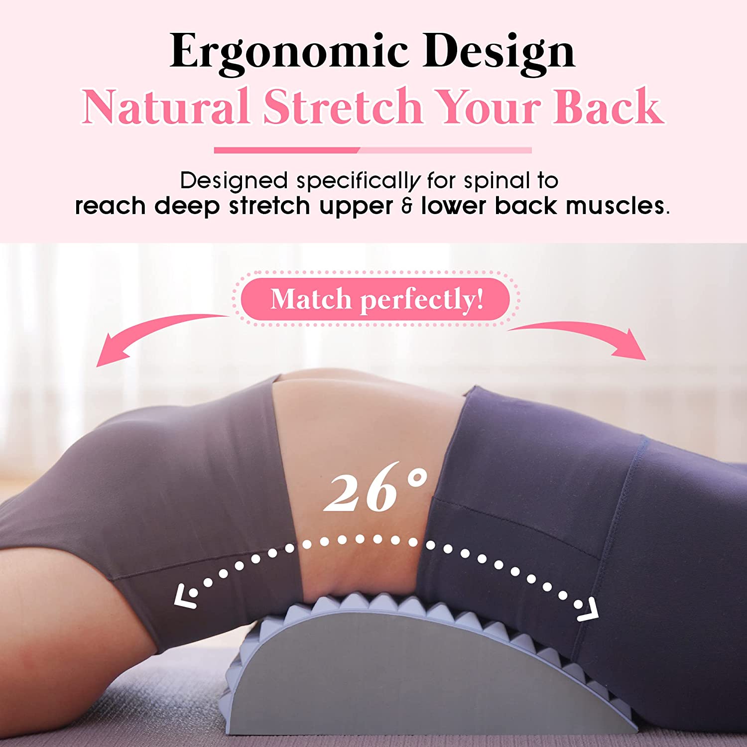Posture Corrector Back Brace - เครื่องยืดหลังบรรเทาอาการปวดหลังส่วนล่าง หมอนรองหลัง รองรับเอว แก้ไขอาการหมอนรองกระดูกสันหลังแตก