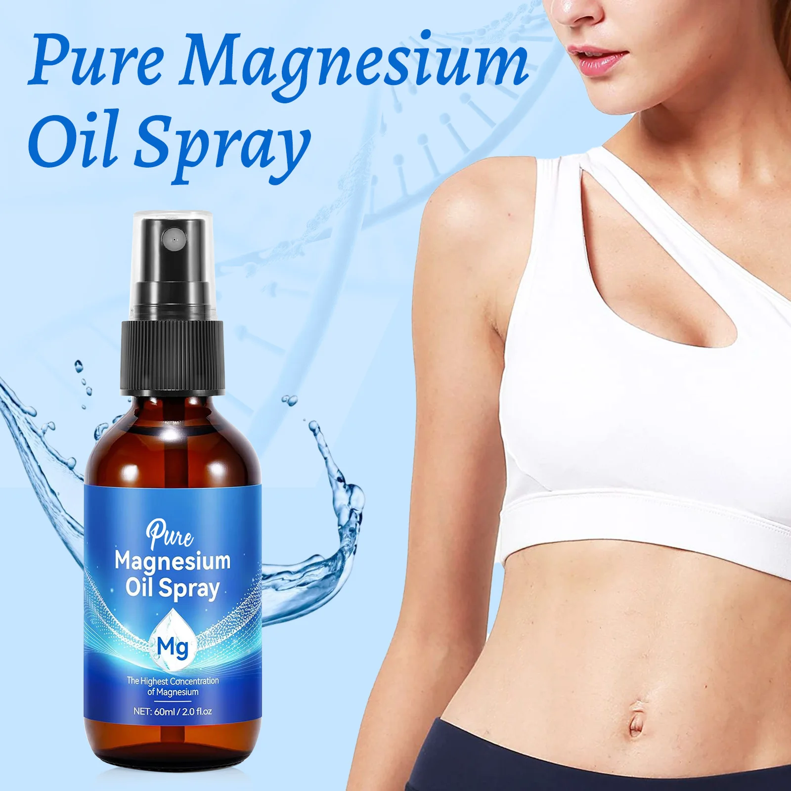 สเปรย์น้ำมันแมกนีเซียม 60 มล.  - Bath Salts Magnesium บทวิจารณ์และราคา