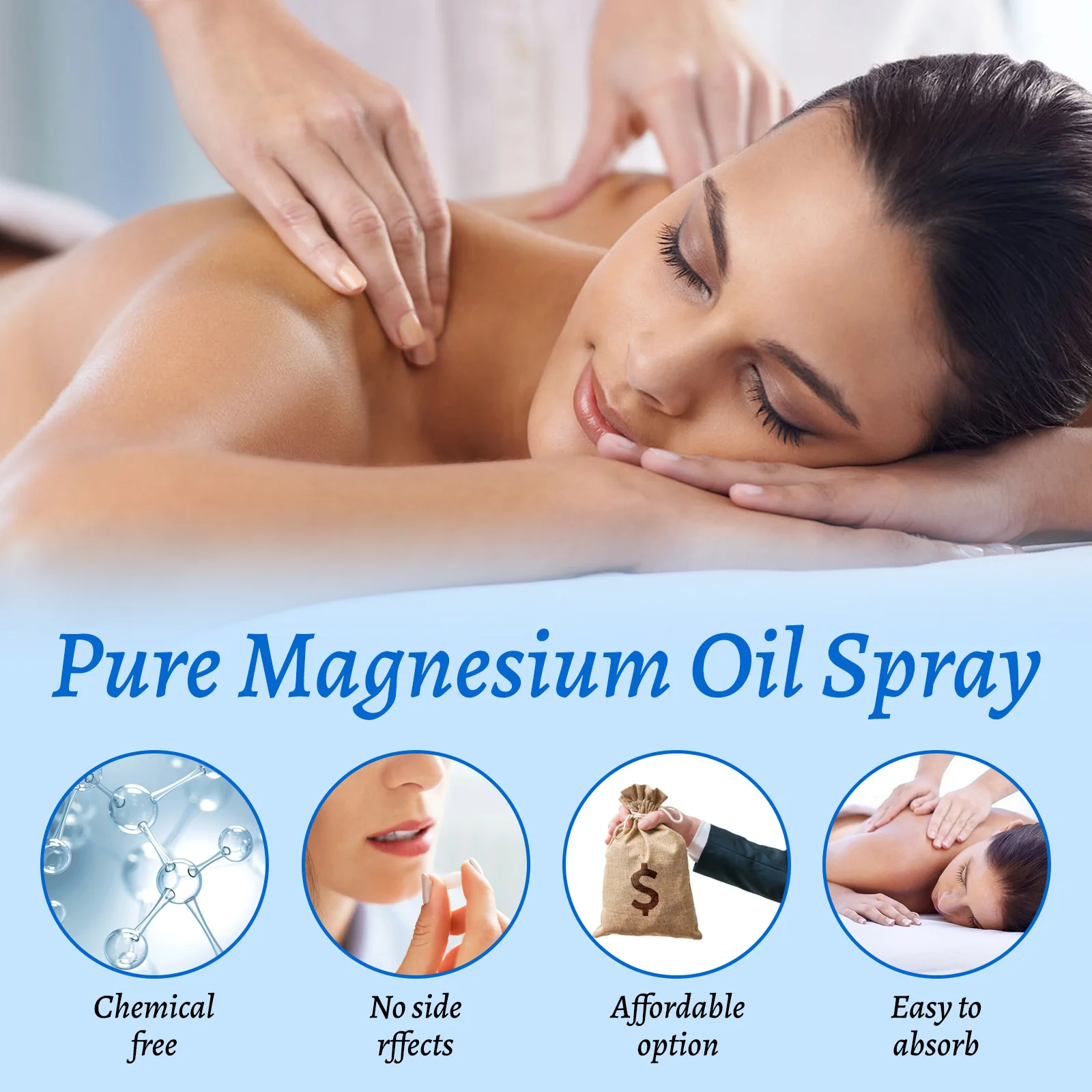 สเปรย์น้ำมันแมกนีเซียม 60 มล.  - Bath Salts Magnesium บทวิจารณ์และราคา