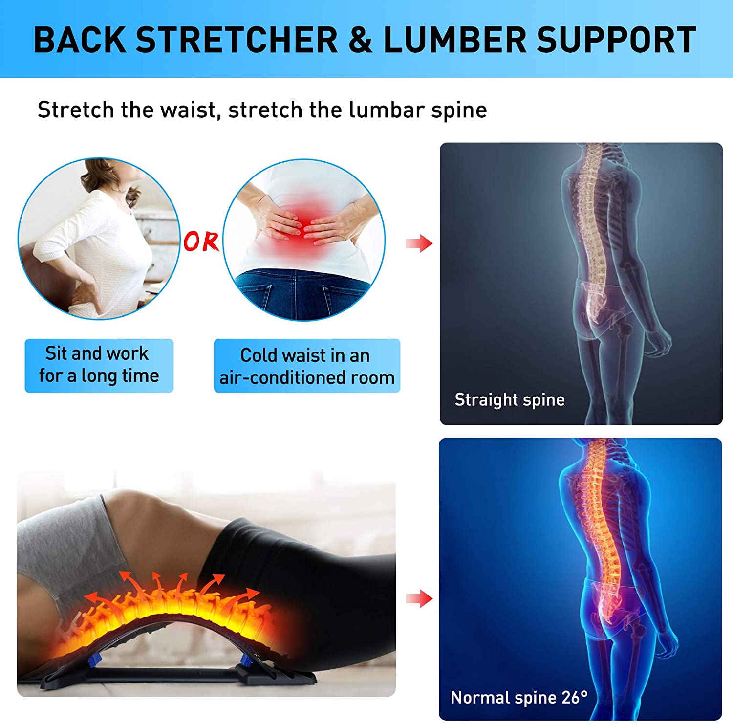 แม่เหล็กนวดตั้งค่าม้านั่ง Back - Posture Corrector Back Brace บทวิจารณ์และราคา