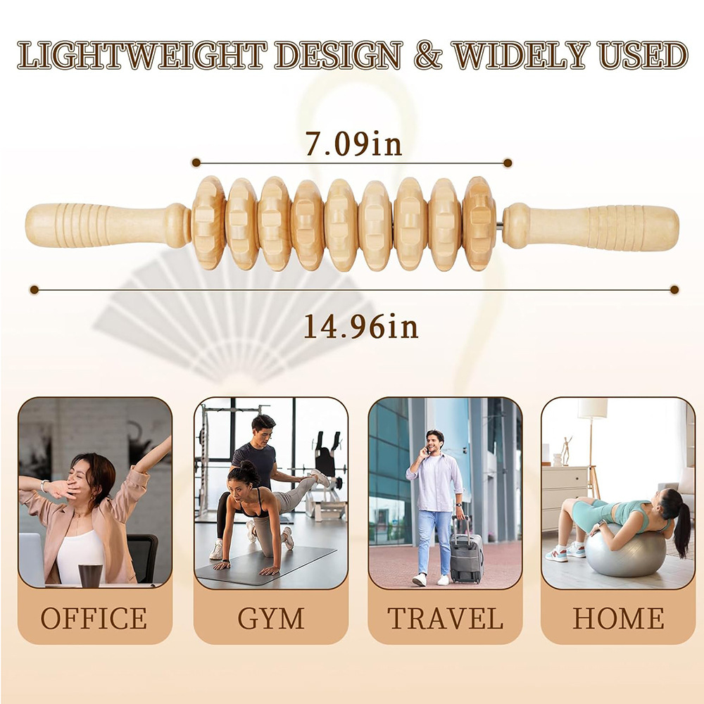 ลูกกลิ้งนวดไม้ 9 ล้อ 1 ชิ้น บร - Reflexology Foot Roller บทวิจารณ์และราคา