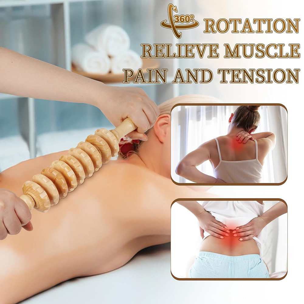 ลูกกลิ้งนวดไม้ 9 ล้อ 1 ชิ้น บร - Reflexology Foot Roller บทวิจารณ์และราคา