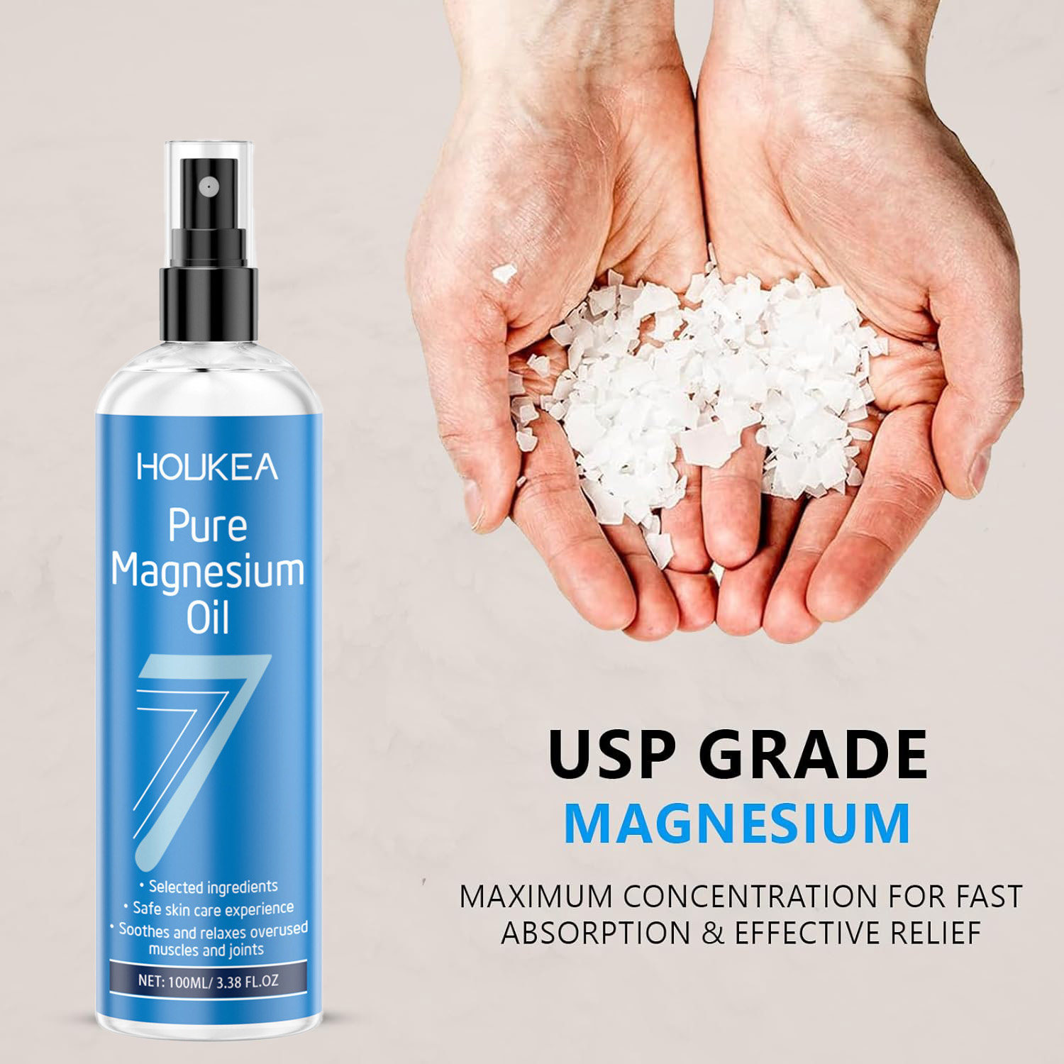 สเปรย์น้ำมันแมกนีเซียมบริสุทธิ - Bath Salts Magnesium บทวิจารณ์และราคา