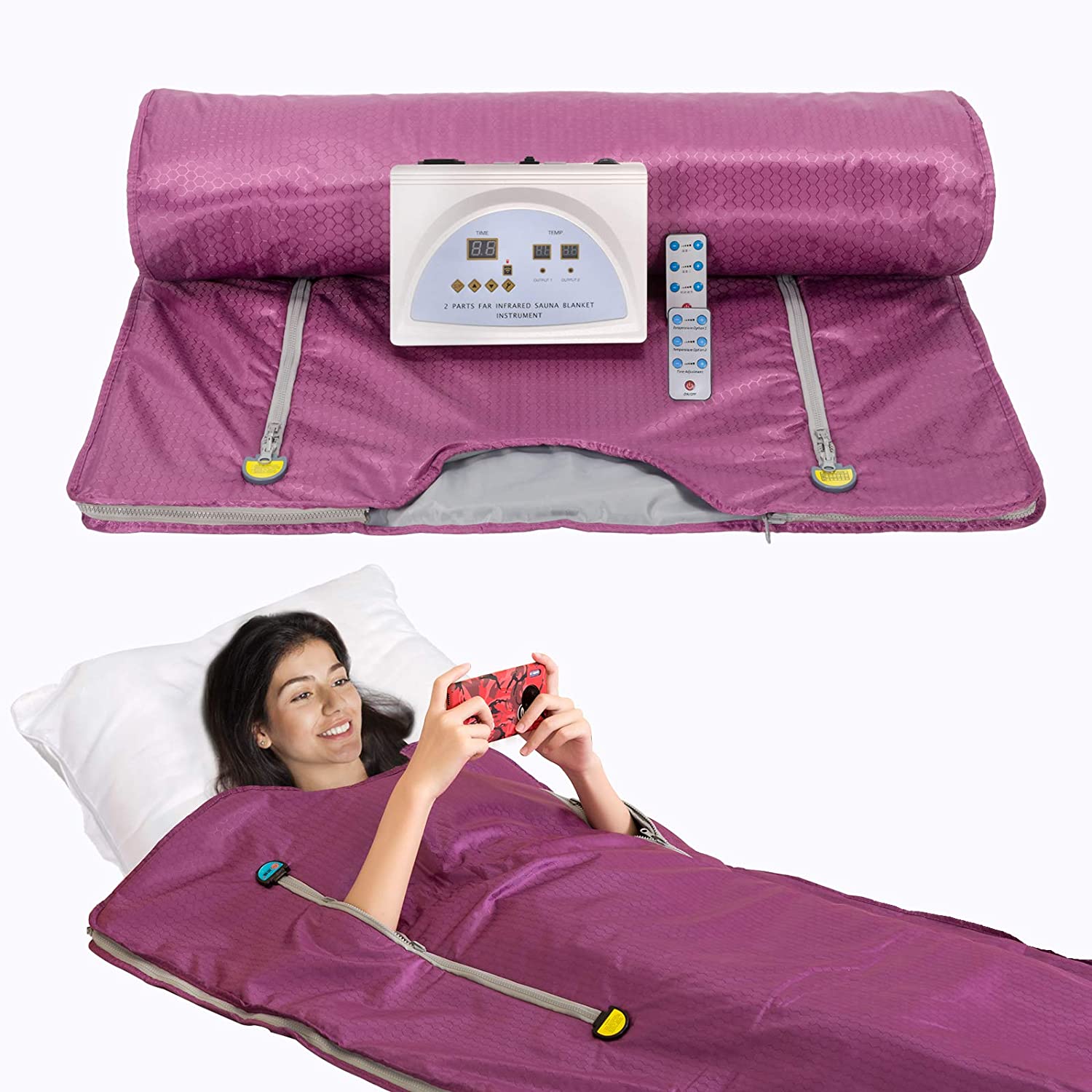 ผ้าห่มซาวน่าพร้อมแขน ผ้าห่มซาว - Sauna Blanket Infrared บทวิจารณ์และราคา