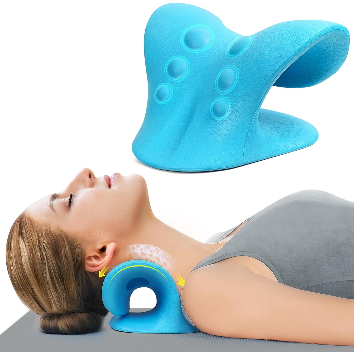 เครื่องยืดคอเพื่อบรรเทาอาการปว - Neck Traction Pillow บทวิจารณ์และราคา
