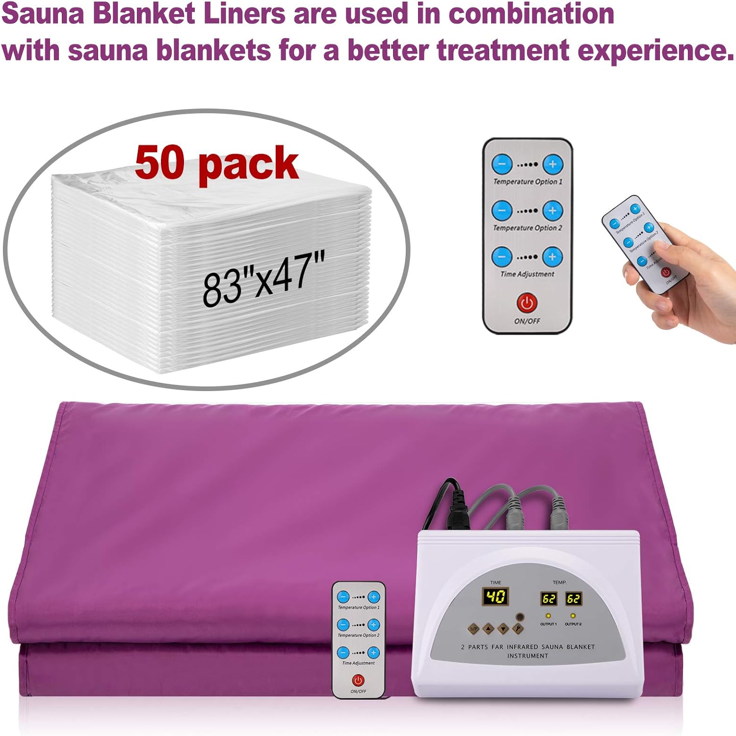 แผ่นพลาสติกแบบใช้แล้วทิ้ง 50 ช - Sauna Blanket Infrared บทวิจารณ์และราคา