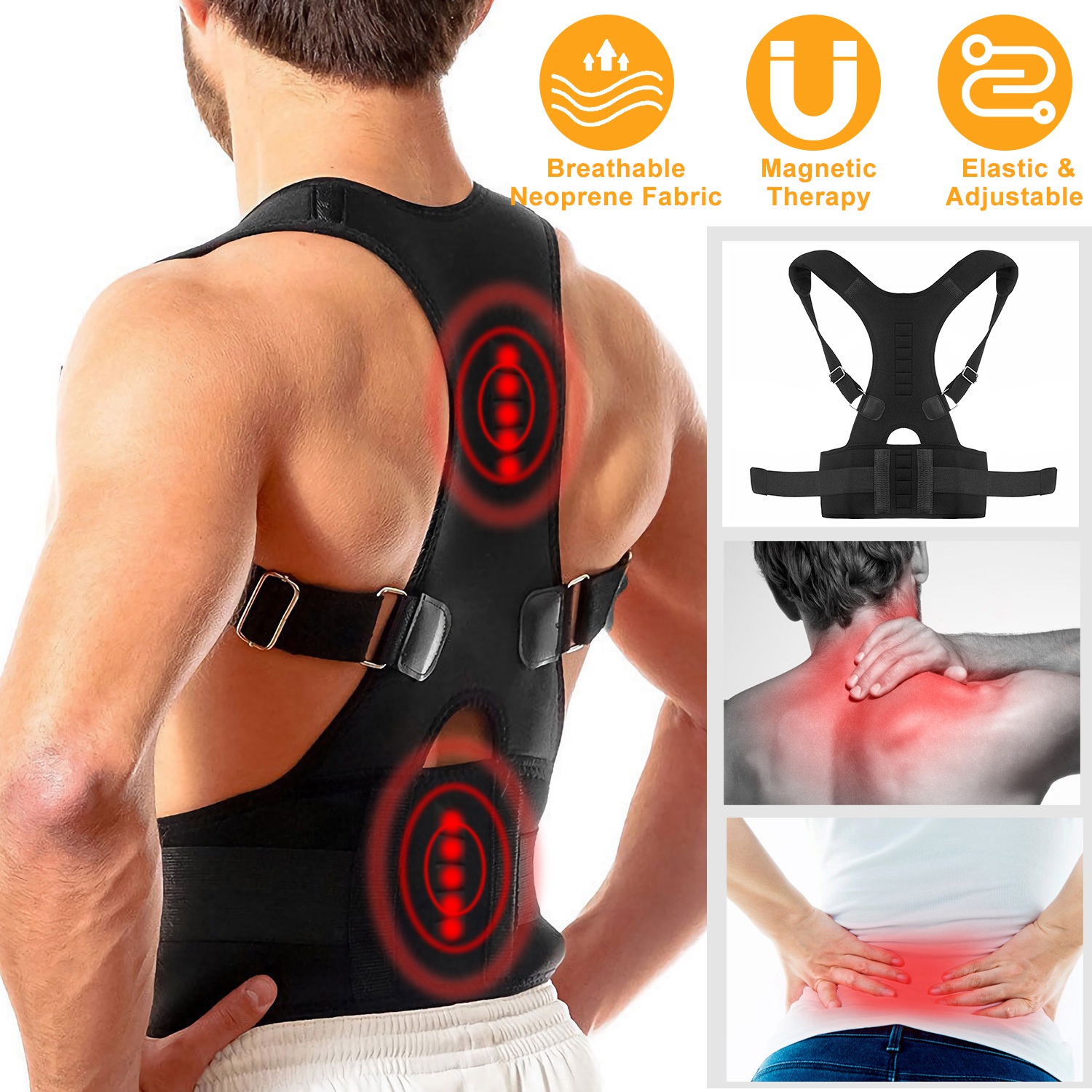 ชุดกระชับสัดส่วนแบบเต็มตัวพร้อ - Posture Corrector Back Brace บทวิจารณ์และราคา