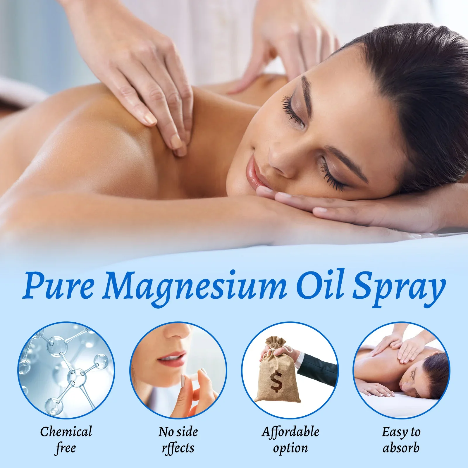 สเปรย์น้ำมันแมกนีเซียม 60 มล.  - Bath Salts Magnesium บทวิจารณ์และราคา