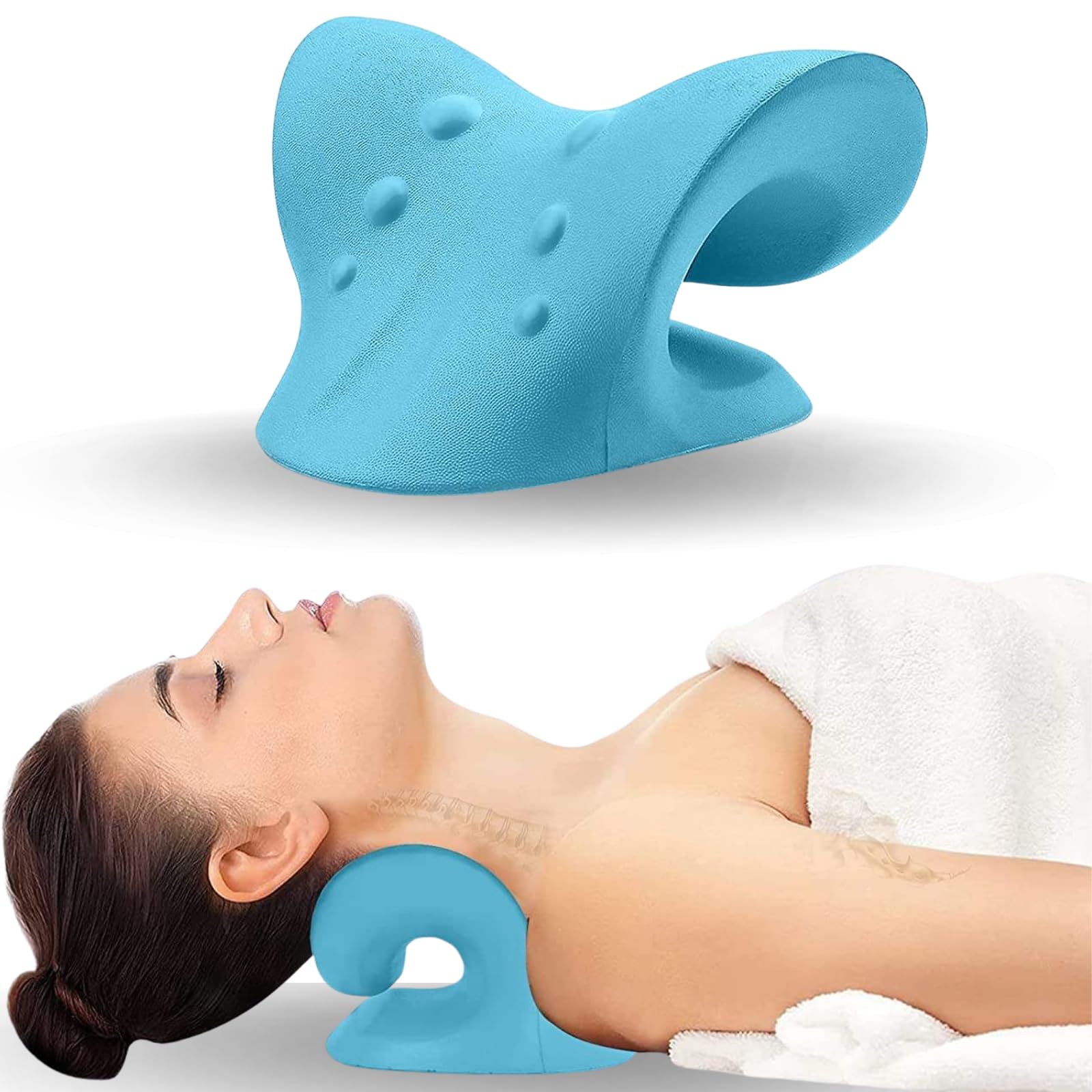 เครื่องผ่อนคลายคอและไหล่ อุปกร - Neck Traction Pillow บทวิจารณ์และราคา
