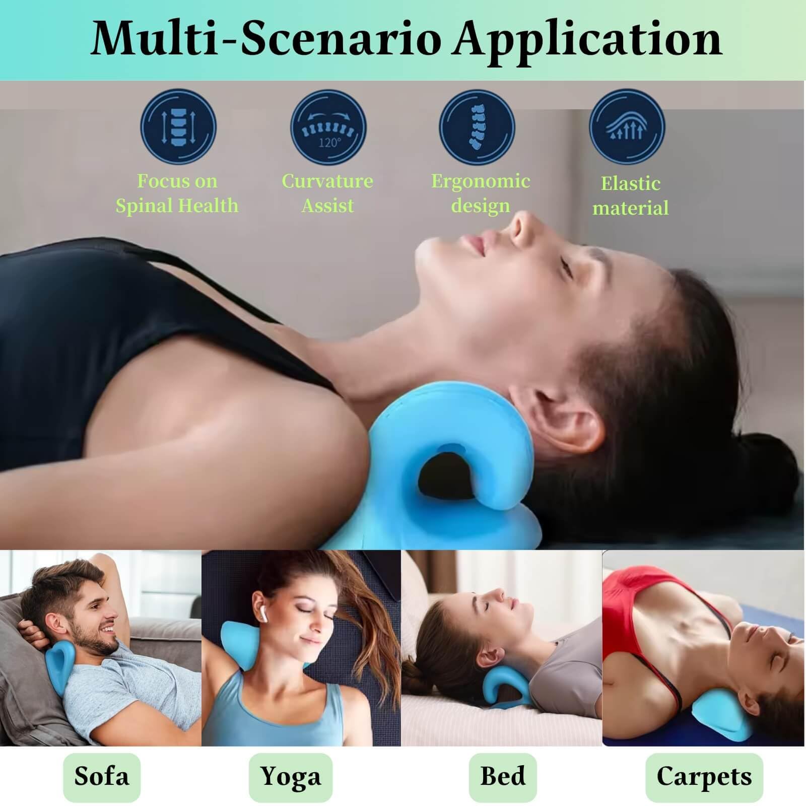 เครื่องผ่อนคลายคอและไหล่ อุปกร - Neck Traction Pillow บทวิจารณ์และราคา
