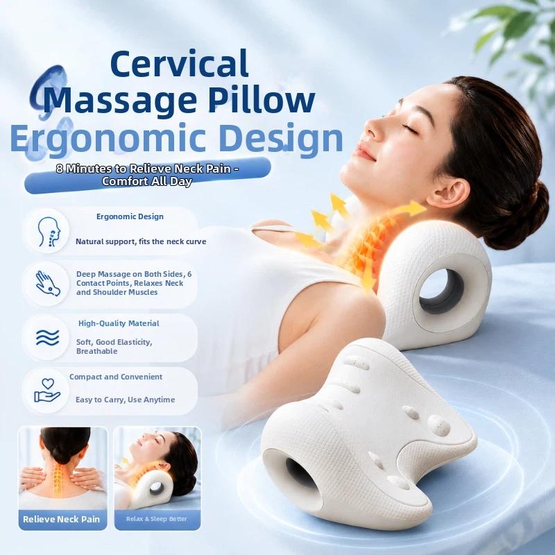 หมอนนวดคอและไหล่ตามหลักสรีรศาส - Neck Traction Pillow บทวิจารณ์และราคา